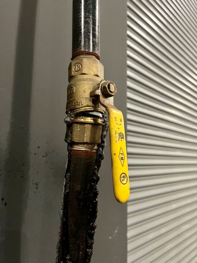 Frozen burst pipe